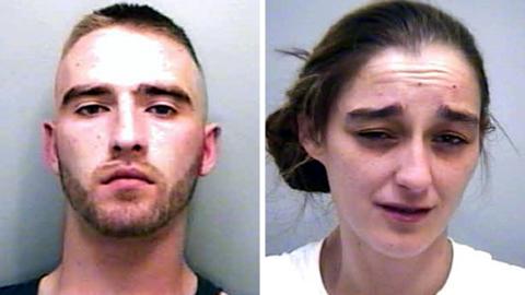 Police mug shots of Billy, 28, and Lauren Griffin, 25