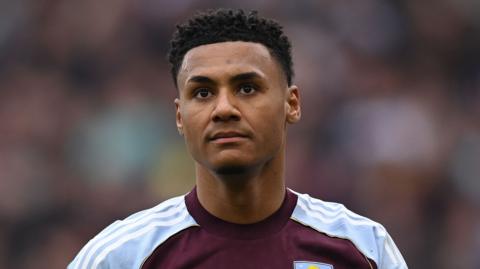 Aston Villa forward Ollie Watkins looks into the distance