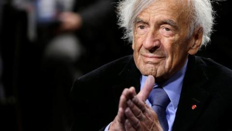 file pic of Elie Wiesel (taken in 2015)