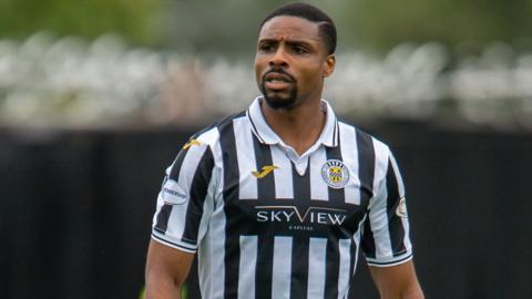 Jonathan Obika playing for St Mirren