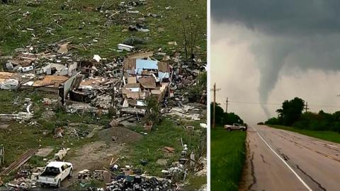 tornado damage in Texas