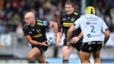 Jack Yeandle of Exeter Chiefs with the ball during the Gallagher Premiership Rugby