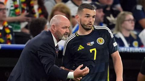 Scotland coach Steve Clarke and midfielder John McGinn