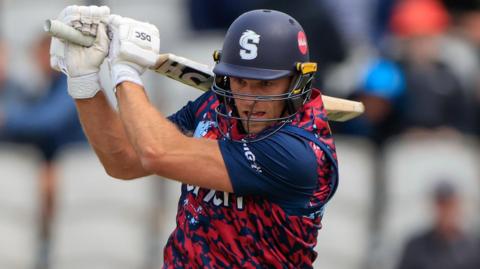 David Willey batting for the Northamptonshire Steelbacks