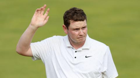 Bob MacIntyre waves at Royal Portrush