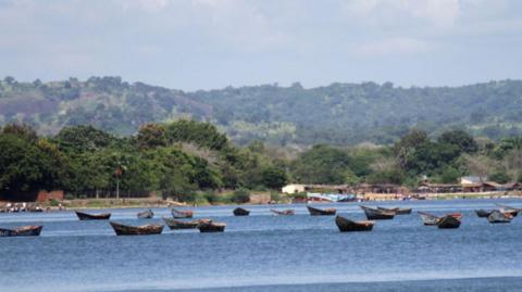 Lake Malawi and fishing boats 