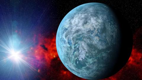 Artist's impression of a super-Earth exoplanet