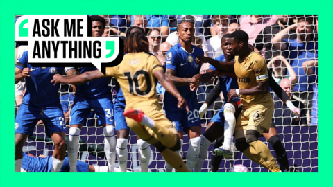 Eberechi Eze's free-kick was ruled out against Chelsea