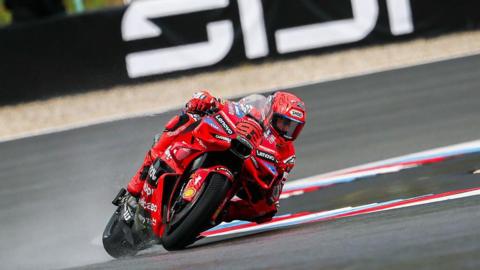 Marc Marquez taking a corner
