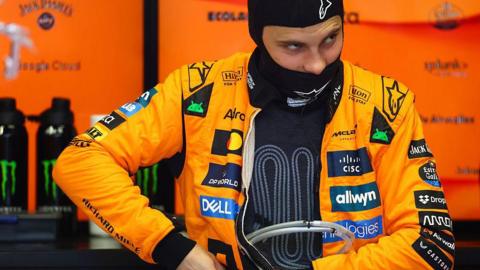 McLaren driver Oscar Piastri wearing a cooling vest at the 2025 Spanish Grand Prix