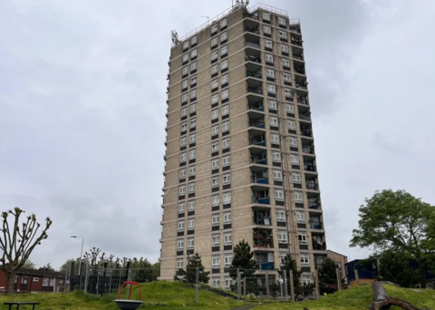 Jacobs House, the block of flats where Aalim Makail fell