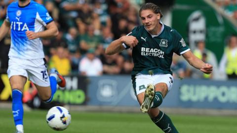 Lorent Tolaj scores for Plymouth Argyle