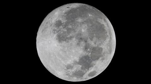 A close up picture of a full moon on a black night sky