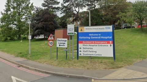 Kettering General Hospital sign