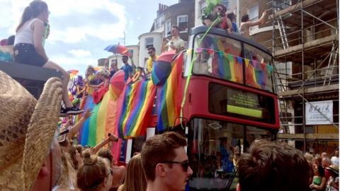 Brighton pride bus