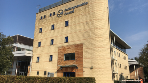 A picture of the Gateway Building in Aylesbury which is Buckinghamshire Council's headquarters.