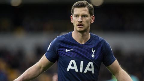 Jan Vertonghen playing for Tottenham