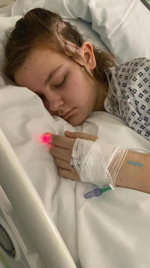 girl in surgery
