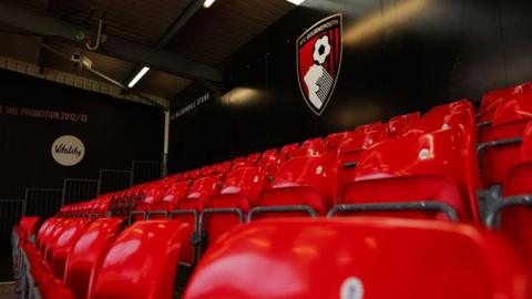  A close-up of seats at the Vitality Stadium