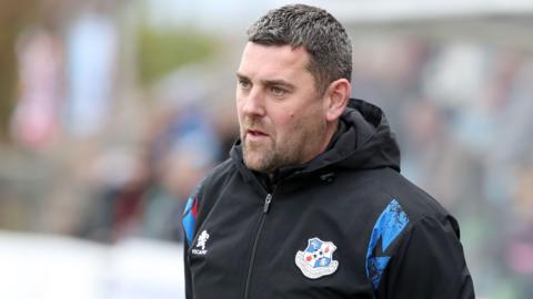 Loughgall manager Dean Smith