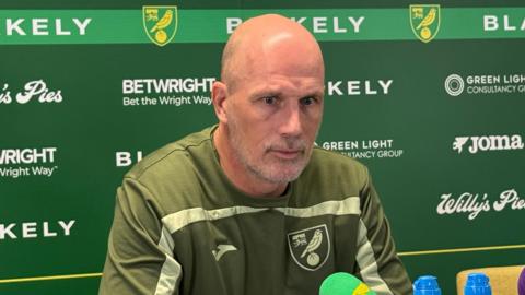 Norwich head coach Philippe Clement at press conference