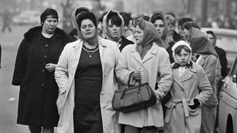 Women on protest march