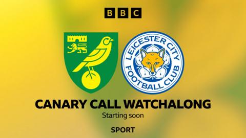 Norwich City crest and Leicester City badge