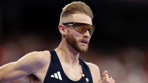 Josh Kerr competes at the Paris 2024 Olympics