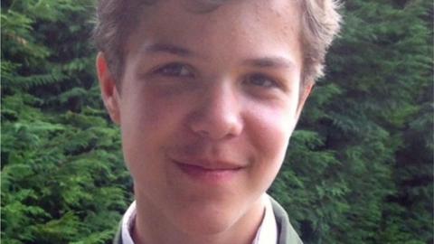Breck Bednar, a teenager, smiles at the camera