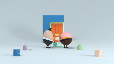 Prof Egg asks Trig to help him paint a wall with an unusual shape.