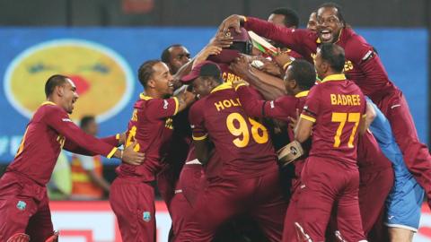 West Indies celebrate