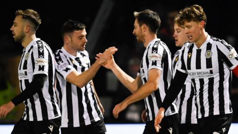 St Mirren players celebrate