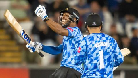 Chris Jordan hit the winning boundary for Sussex