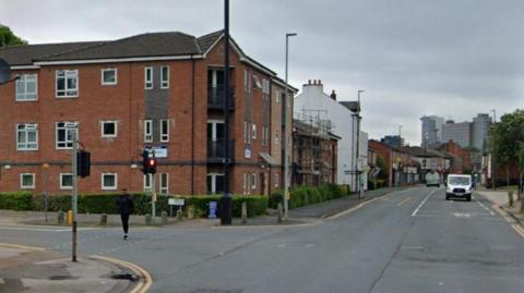 Google streetview of three-storey residential property on junction with Liverpool Road.