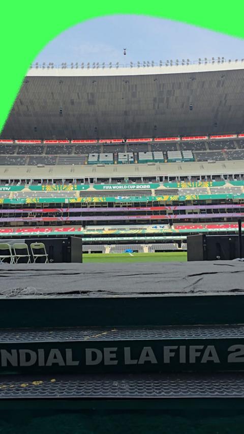 Mexico City Stadium stairs onto the pitch