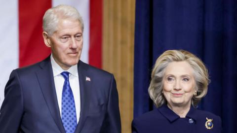 Bill and Hillary Clinton at the US Capitol
