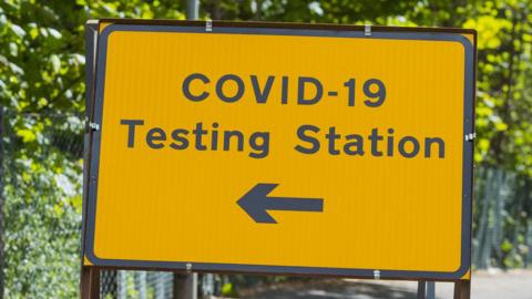 Covid testing sign