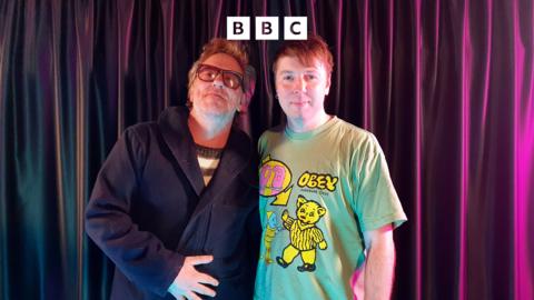 Renowned DJ and film score producer David Holmes with Phil Taggart.