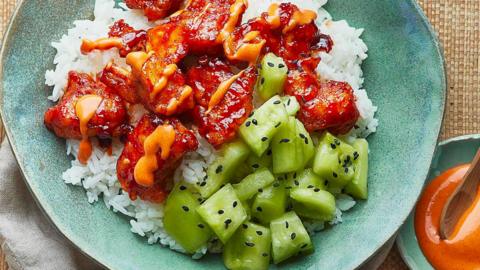 Gochujang chicken rice bowl