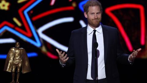 Prince Harry presented the NFL's MVP awards