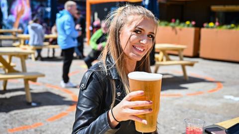 People in Scotland are now able to return to beer gardens and pavement cafes.