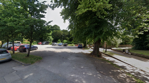 A Google street image of the car park located outside of Darley Park in Derby