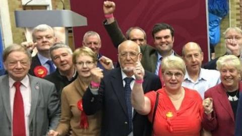 Labour celebrating