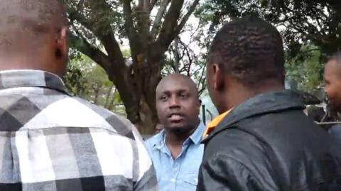 Three uber drivers in Kenya talking