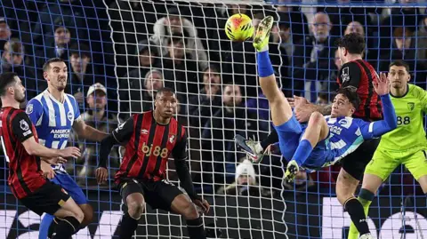 Kostoulas levels for Brighton with overhead kick