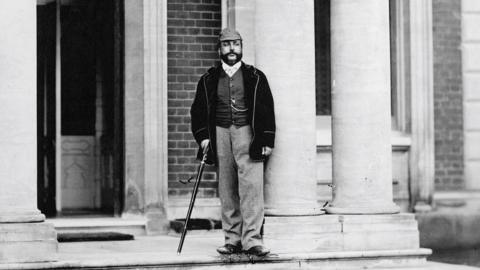 Maharajah Duleep Singh with walking stick