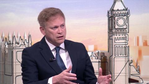 Grant Shapps appearing on the Sunday with Laura Kuenssberg programme