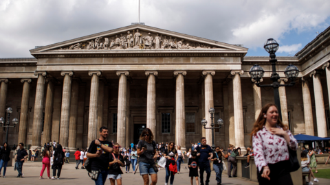People visiting the British Museum on 17 August, 2023