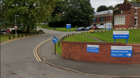 
Entrance to Penn Hospital in Wolverhampton