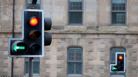 Traffic lights in Glasgow